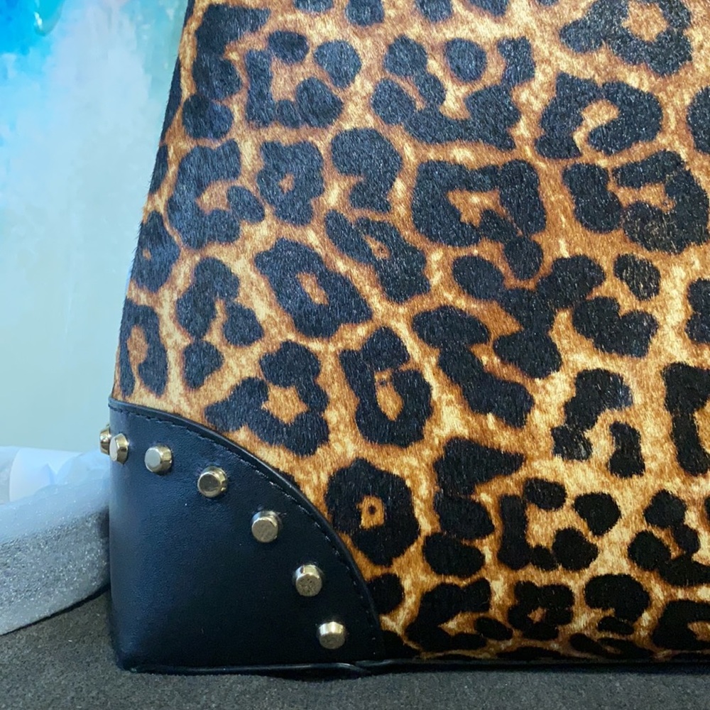 Michael Kors Mercer Gallery Leopard Calf Hair Satchel - Picture 3 of 12